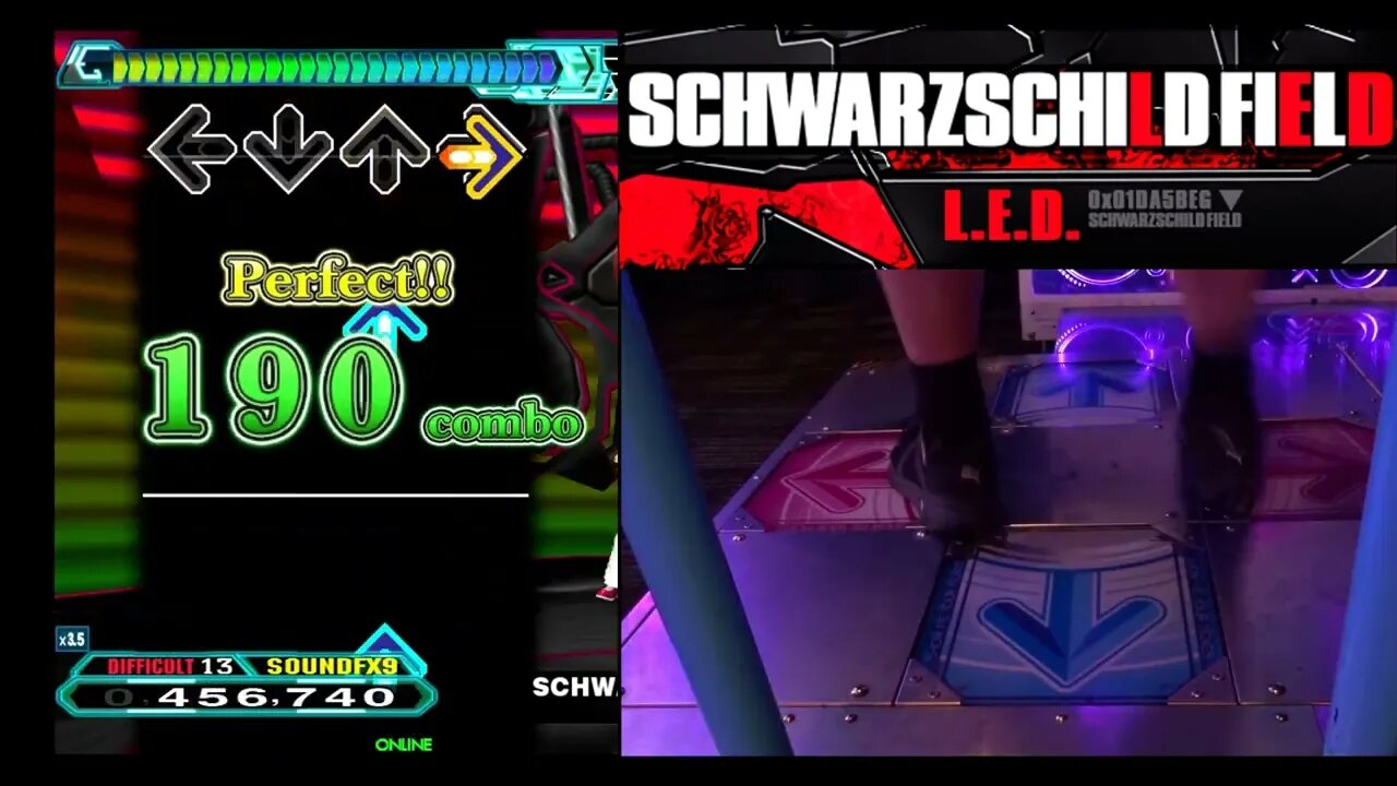 SCHWARZSCHILD FIELD - DIFFICULT (13) - AA#503 (SRFC) on Dance Dance Revolution A20 PLUS (AC, US)