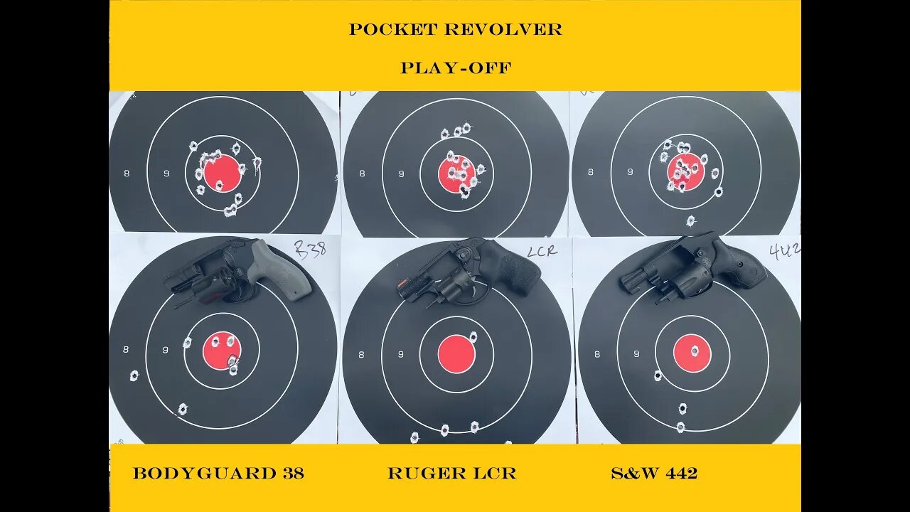 Pocket Revolver Play-offs - Ruger LCR, S&W 442 and S&W Bodyguard