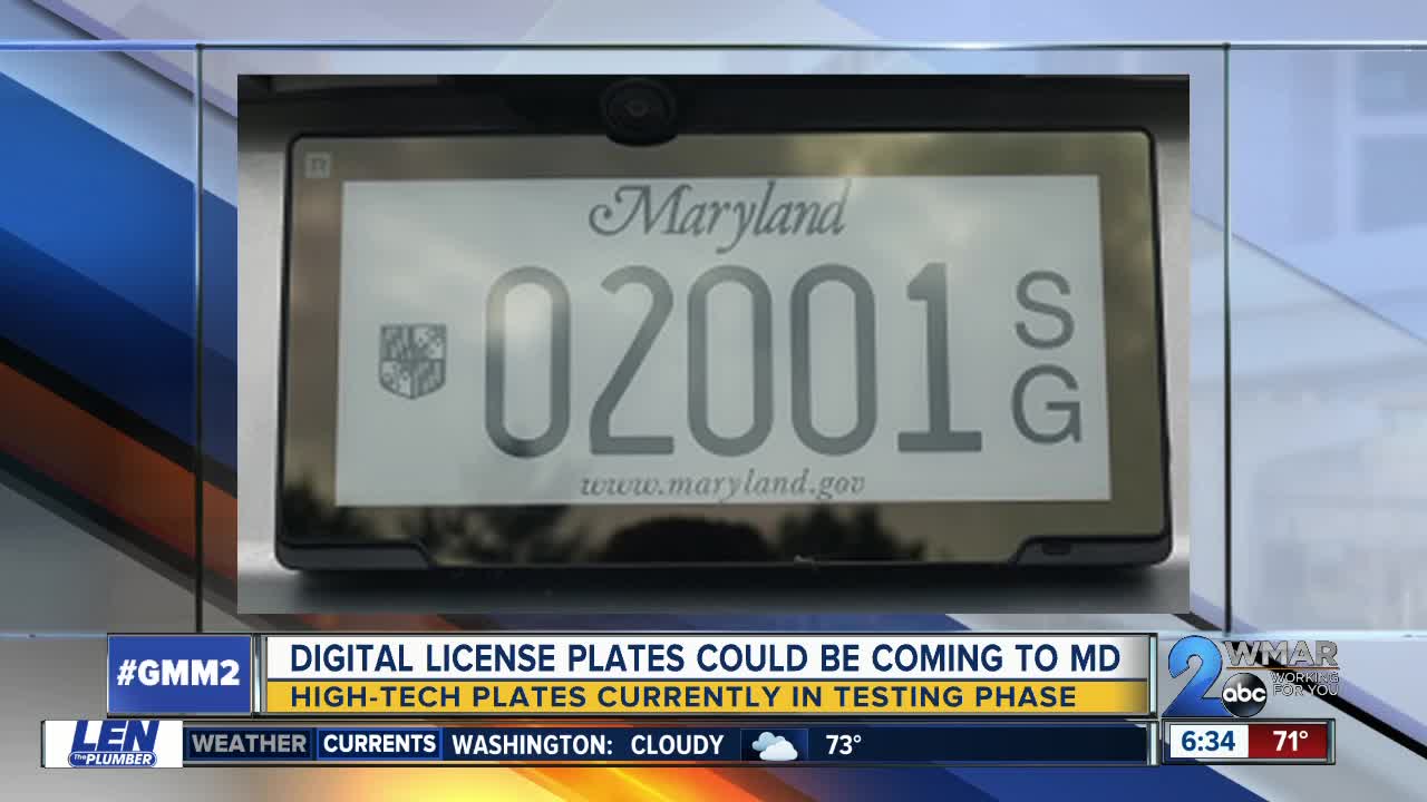 MDOT MVA to test digital license plate technology in Maryland