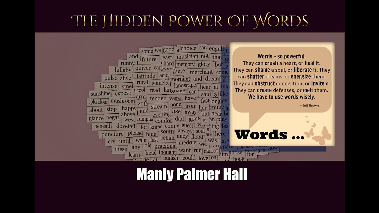 The Hidden Power Of Words By Manly Palmer Hall