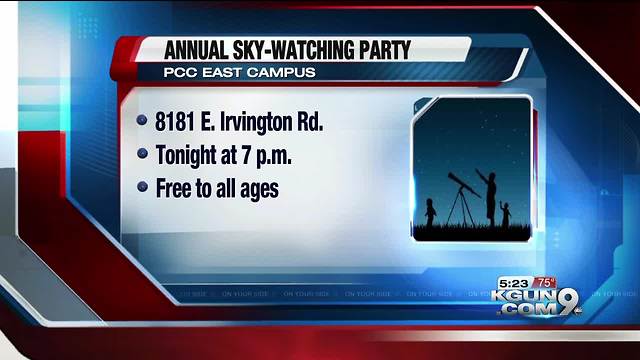 Free family-friendly sky-watching party tonight