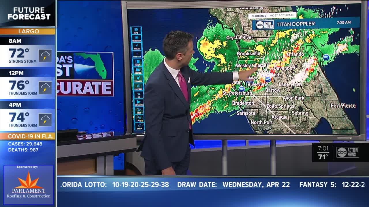 Tracking severe weather: Tornado Watch issued for Tampa Bay area counties until 11 a.m.