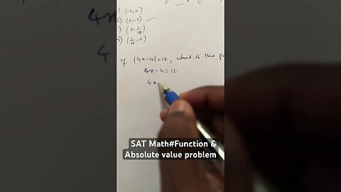 SAT Math problem on Function& absolute value⚡️✌🏻 #satmath #mathtrick #youtubeshorts