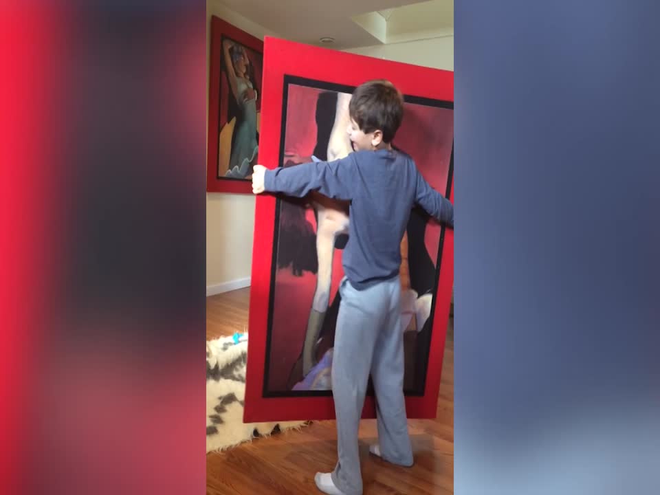 Crazy Boy Dances with a Picture