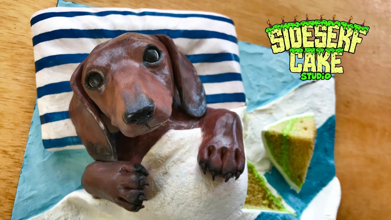 How to make a realistic wiener dog cake