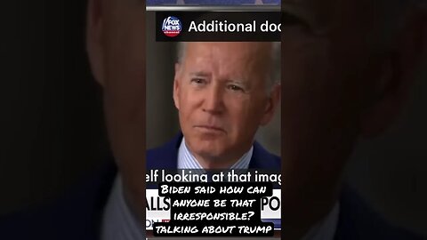 I can’t believe Biden said that Trump was irresponsible regarding top-secret documents #biden #news￼