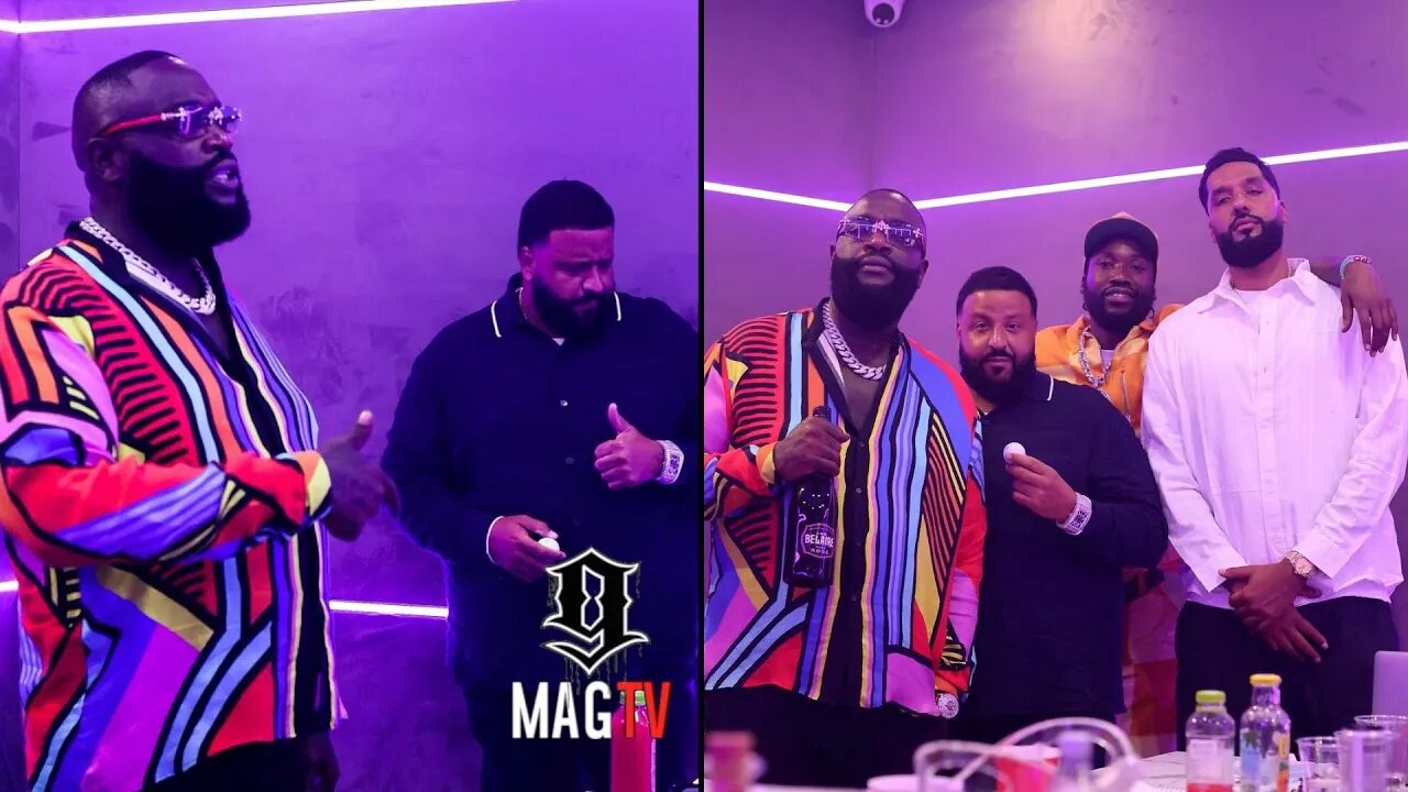 Rick Ross & Meek Mill Join DJ Khaled In Studio To Make New Music! 🎙