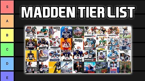 My Madden Tier List 