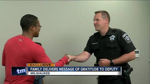 Family delivers message of gratitude to Milwaukee County Sheriff's Deputy