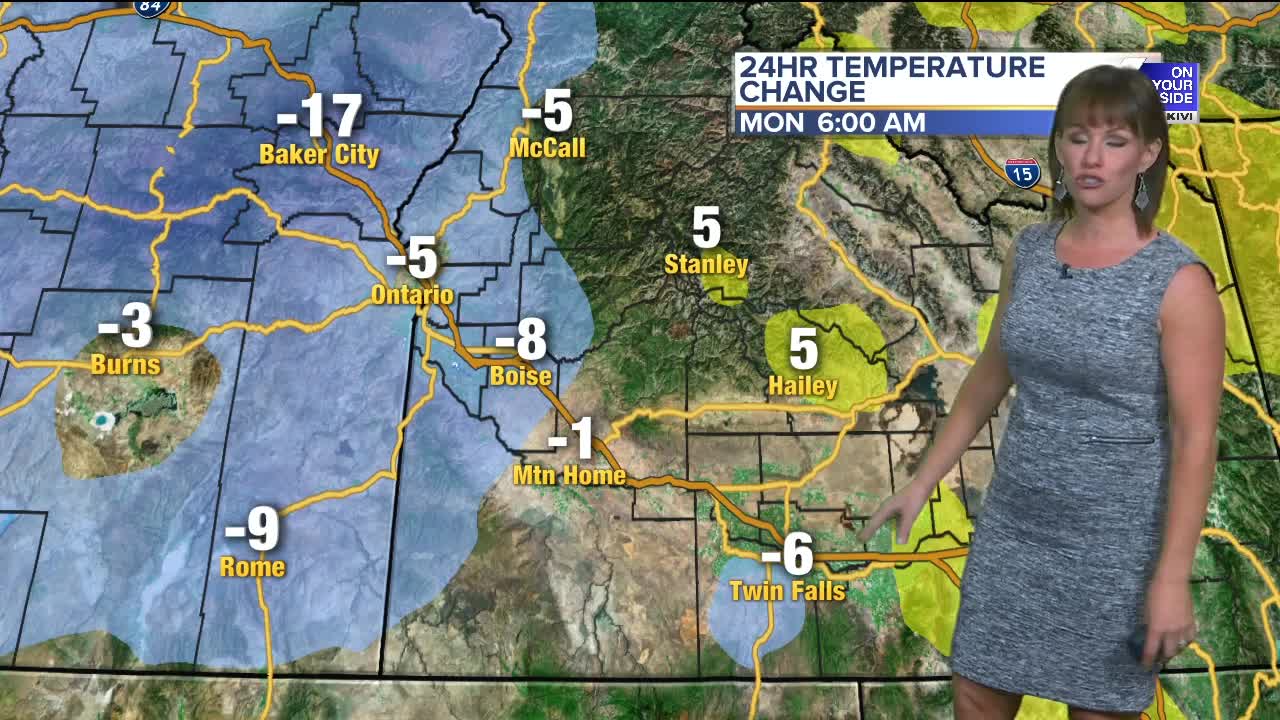 Temperatures tumble this week with valley rain and mountain snow showers