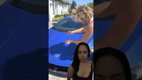 Scratching Lamborghini Prank 😱😲#funny #shorts