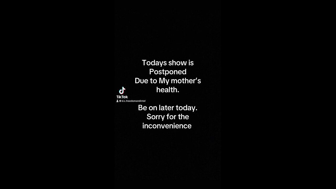 Show Postponed