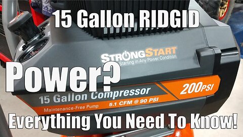 RIDGID 200-PSI 15-Gallon Portable Electric Air Compressor Review | Model # OF150200A