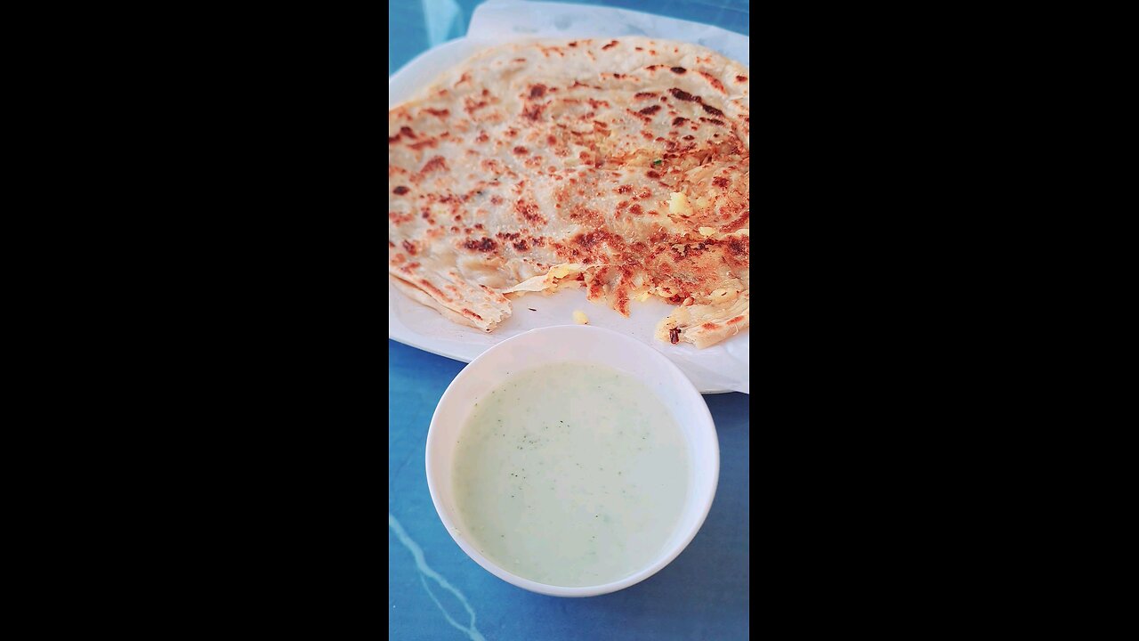 morning breakfast with aalo paratha