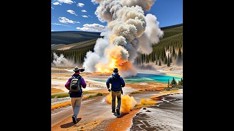 Yellowstone Hydrothermal Explosion Sends Tourists Running! 🌋🏃‍♂️💨