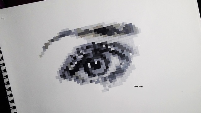 How to draw a realistic eye in pixel format