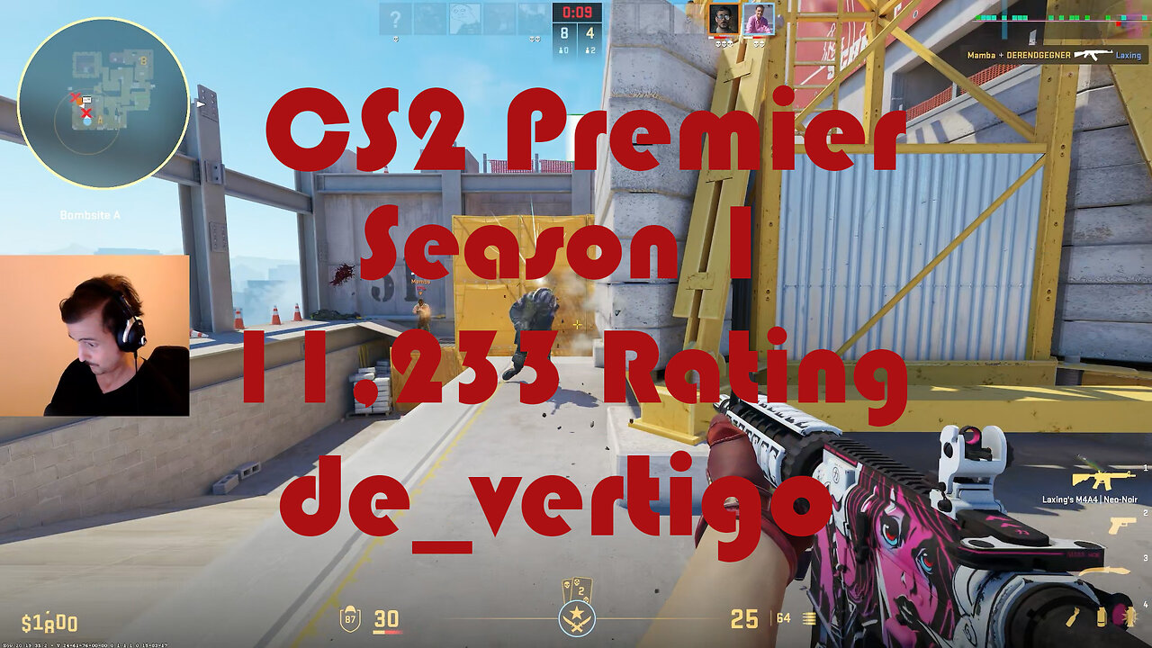 CS2 Premier Matchmaking - Season 1 - 11,233 Rating - de_vertigo