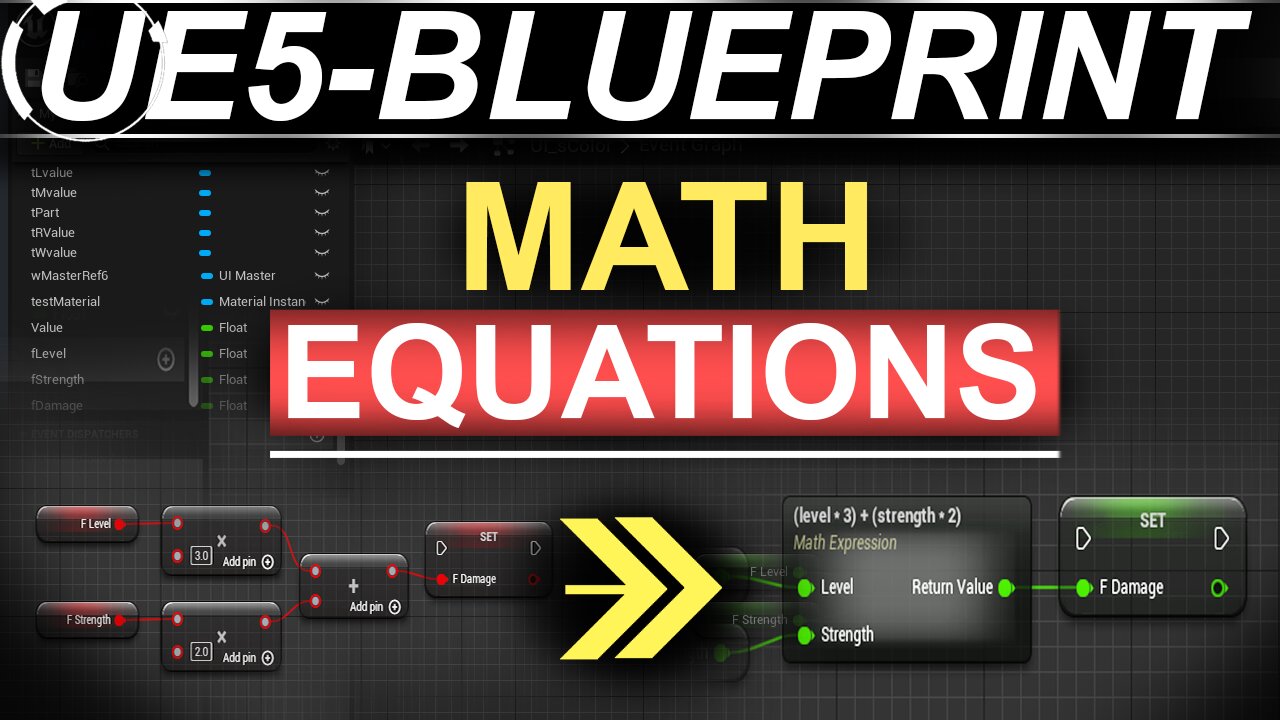 Unreal5 Blueprints: Using Math Equations - (60-SECONDS!!)