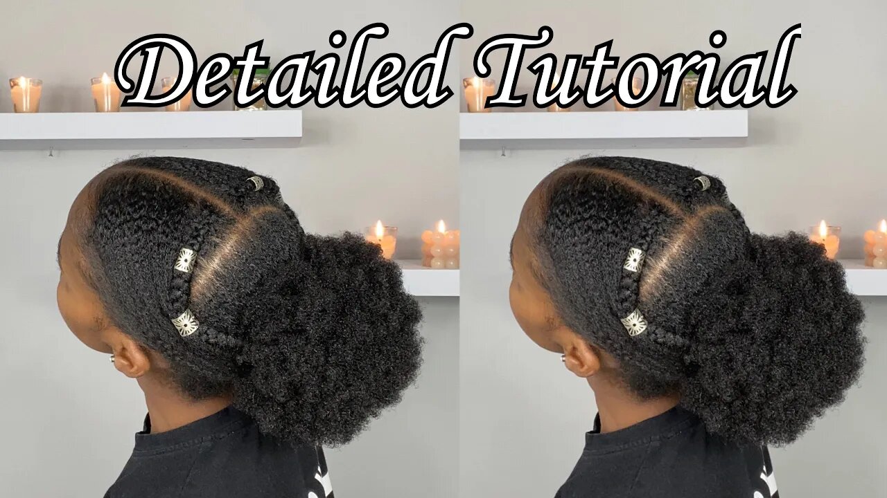 Detailed Natural Hairstyle Tutorial || uSthembile