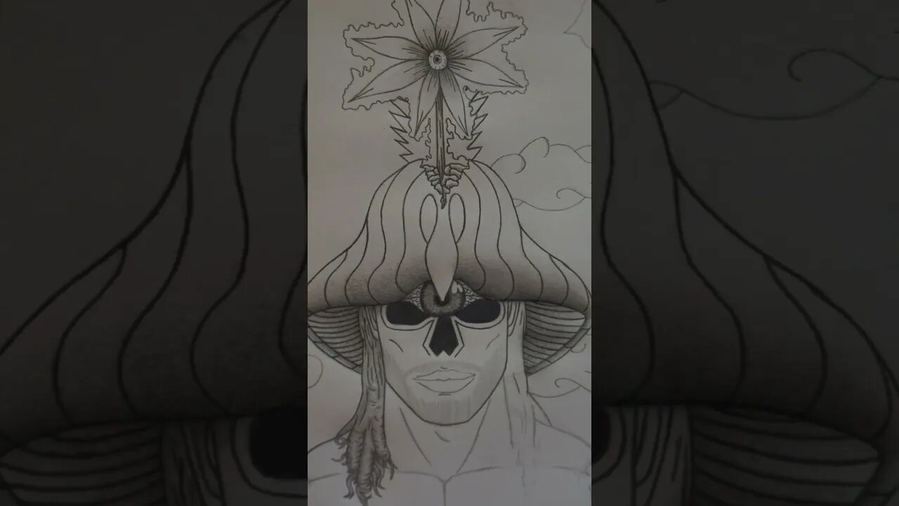 Mushroom Man Pt 3 #shorts #art #artist #artwork #draw #drawing #timelapse #pencildrawing #cool #dope