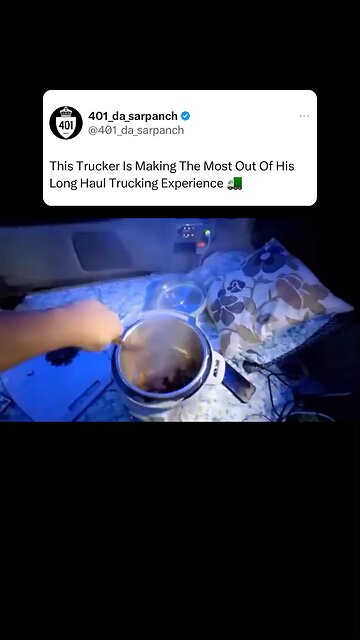 Long Haul Trucker Enjoying Life