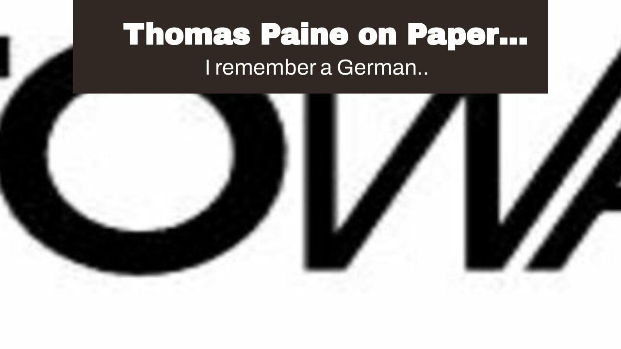 Thomas Paine on Paper Money