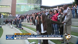 CSUSM students rally against hate, mourn victims