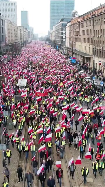 Massive farmers protest in Poland against the so-called green legislation. 03/04