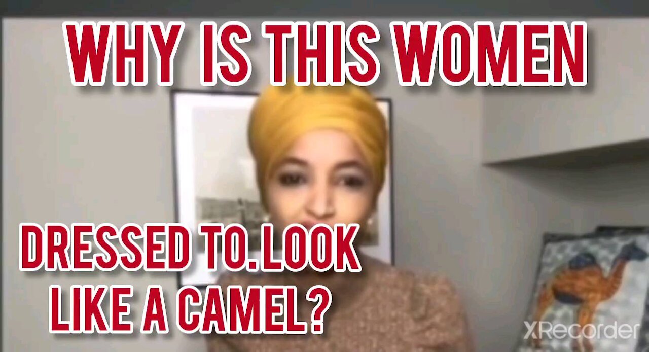 Why is this women DRESSED TO LOOK LIKE A CAMEL?
