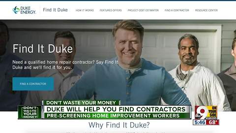 Duke will help you find contractors