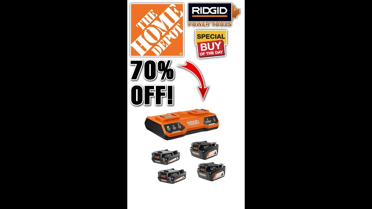 Home Depot 70% OFF RIDGID Deal Of The Day!! Online! GET IT WHILE IT LASTS!