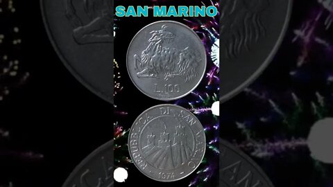 San marino 100 lire 1974.#shorts #coinnotesz