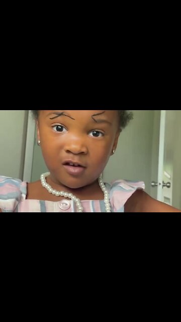 Little Girl Hilariously Draws Herself A New Set Of Eyebrows