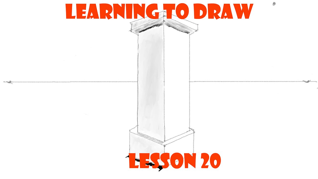 Learning To Draw: A tower in a two-point perspective (Lesson20)