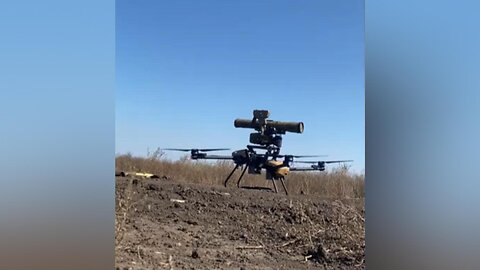 First footage of the Russian "Perun-F" heavy duty UAV equipped with the "Fagot" ATGM