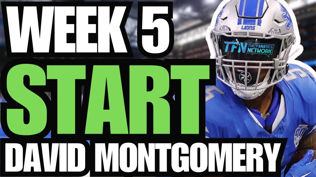 Week 5 Fantasy Football Start | RB David Montgomery