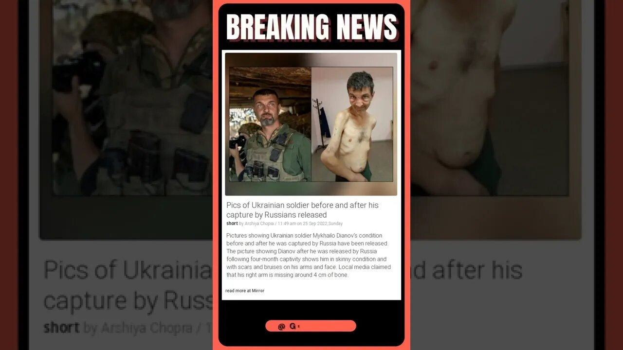 Live News | Ukrainian Soldier's Transformation After Being Captured By Russians | #shorts #news