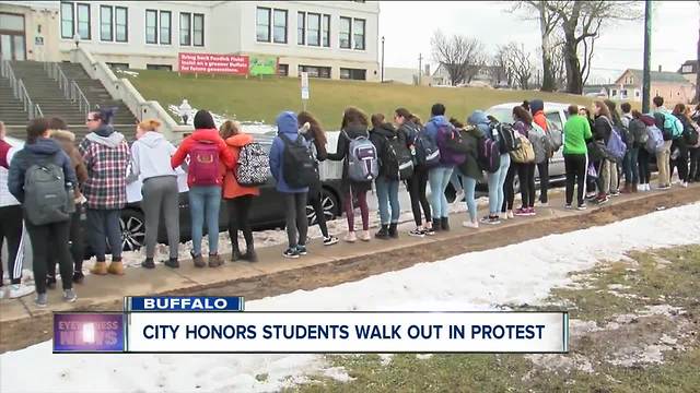 City Honors students walk out of school