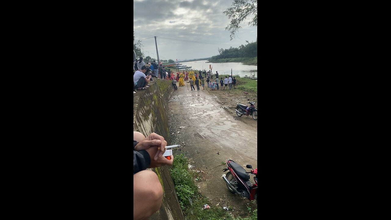 Boat racing ceremony in Vietnam