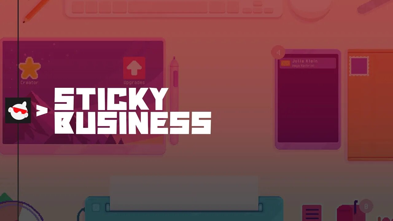 RELAXING & MAKING STICKERS In Unique NEW Small Business Simulator STICKY BUSINESS (First Look)