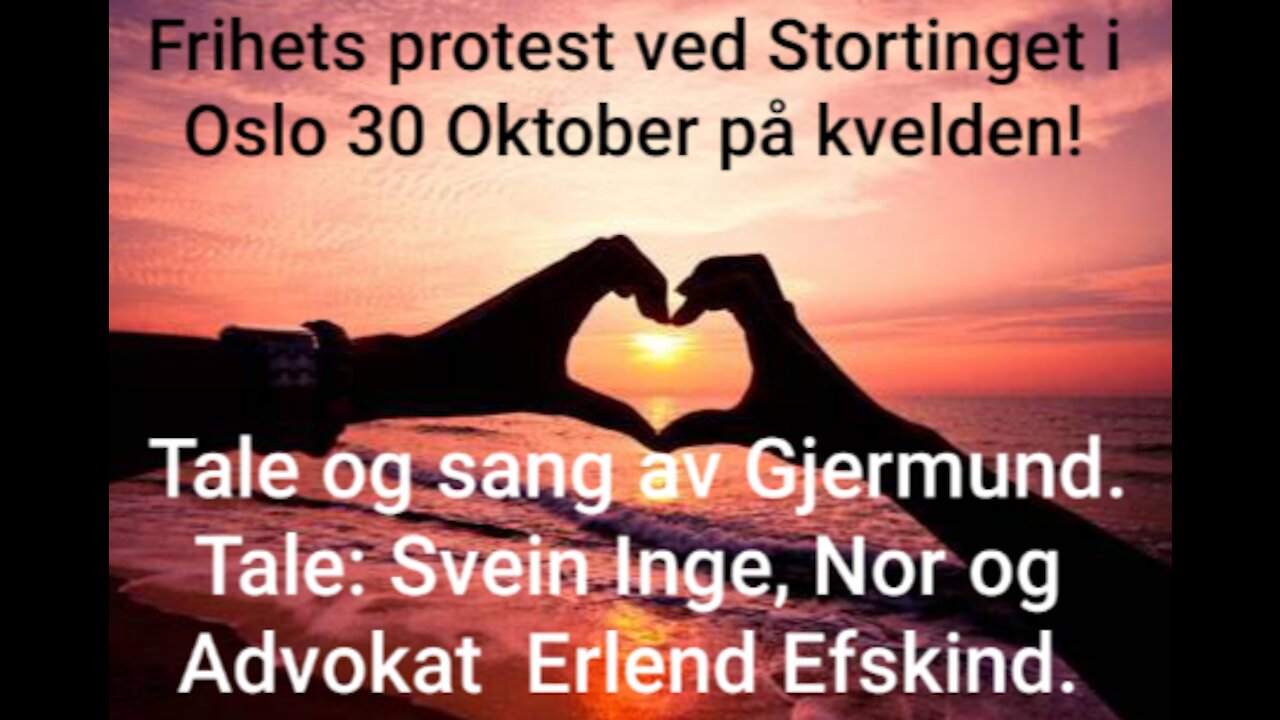 Frihets protest Stortinget 30/10-2021 kveld! ✌💪