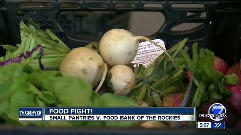 Food fight between pantries and large food bank