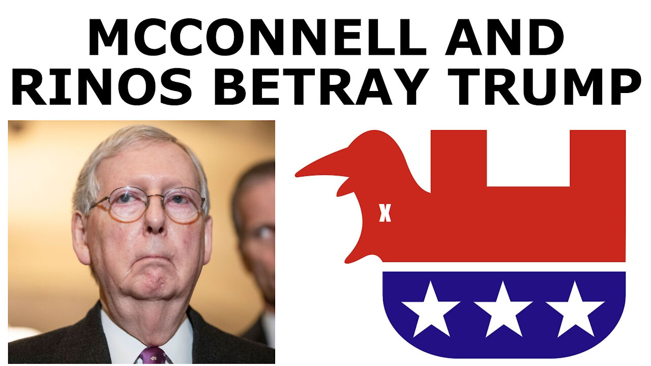 Mitch BETRAYS Trump, Other RINOs LEAVE the GOP Amid the Battle for 2020