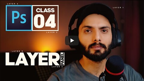 Layers Panel - Adobe Photoshop for Beginners - Class 04 - Urdu / Hindi