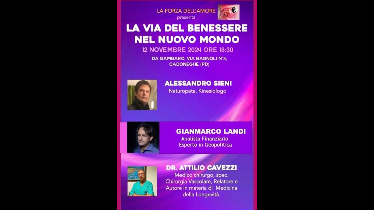 Cadoneghe 12.11.2024 - La Via del Benessere nel Nuovo Mondo