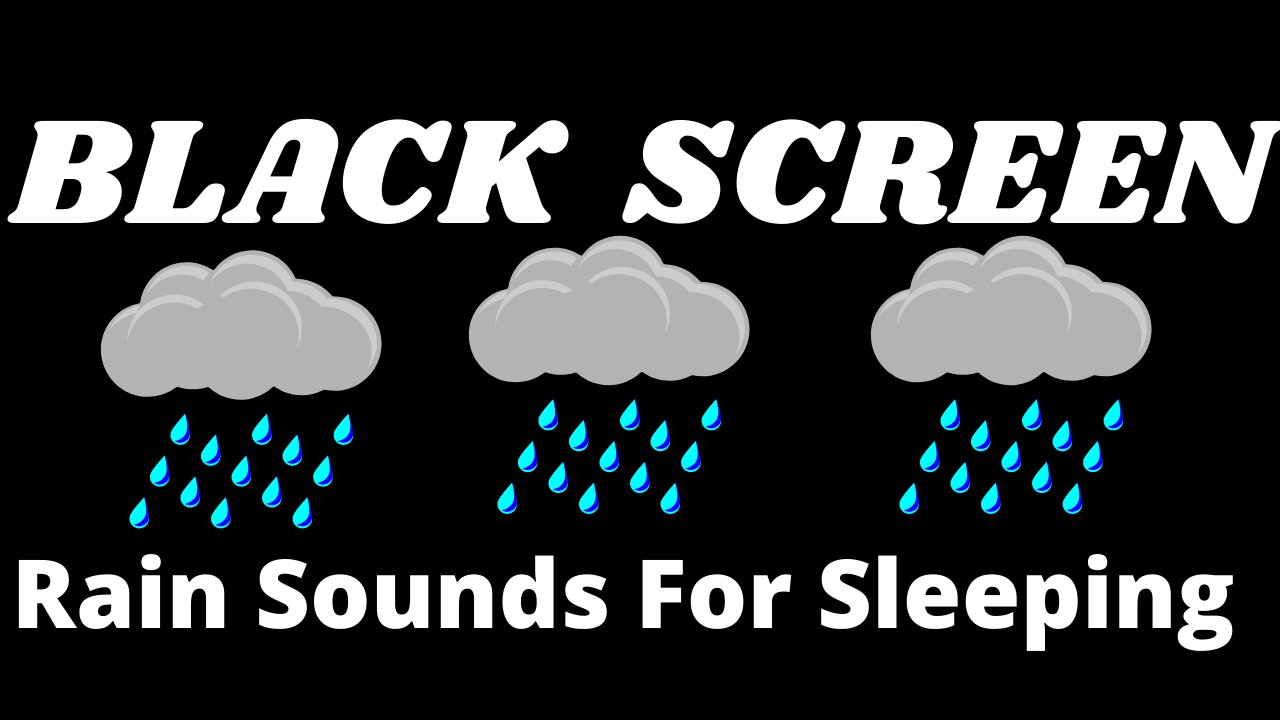 Sleep Instantly Within 3 Minutes with Heavy Rain Sounds [ BLACK SCREEN]