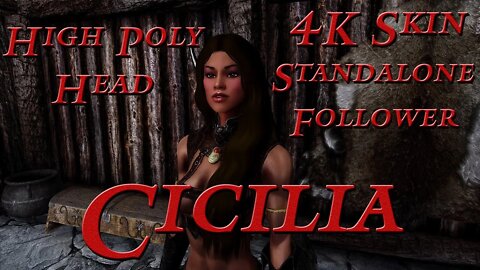 Skyrim Mod: Cicilia Standalone Follower - CBBE / 3BA + Bodyslide PC / Xbox