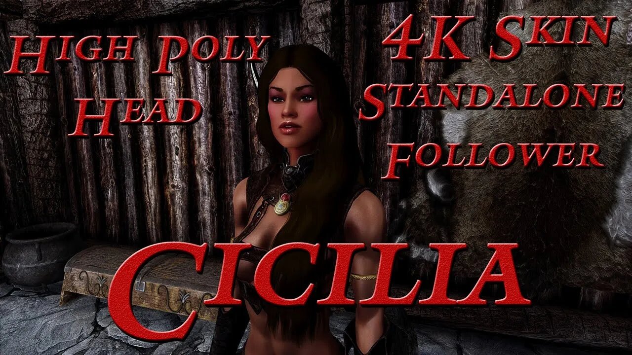 Skyrim Mod: Cicilia Standalone Follower - CBBE / 3BA + Bodyslide PC / Xbox