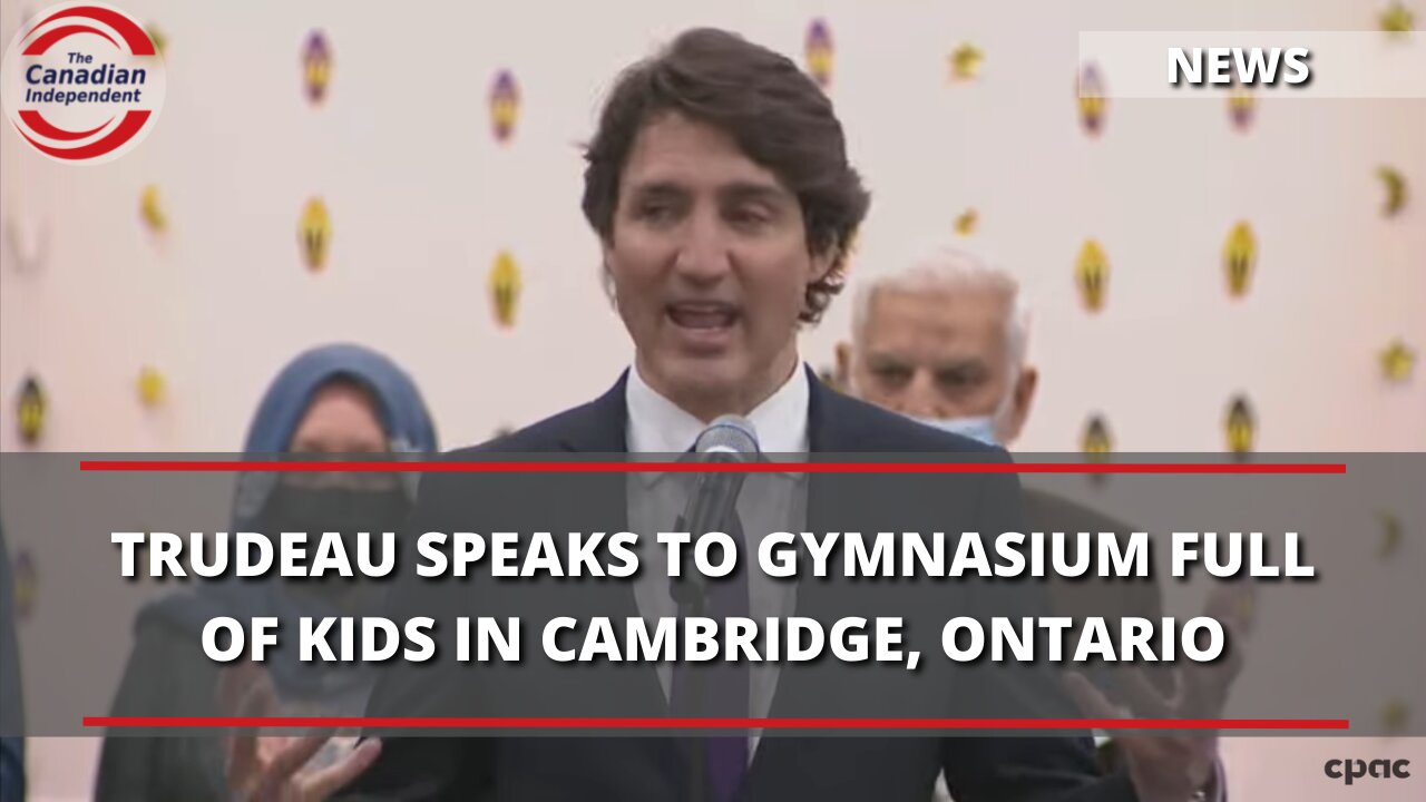 Justin Trudeau Speaks to a Gymnasium Full Of Kids In Cambridge, Ontario